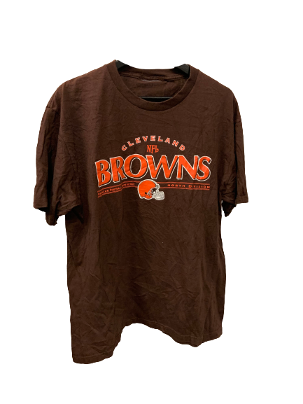 Vintage Cleveland Browns Brown Logo 7 T Shirt Size: XL New